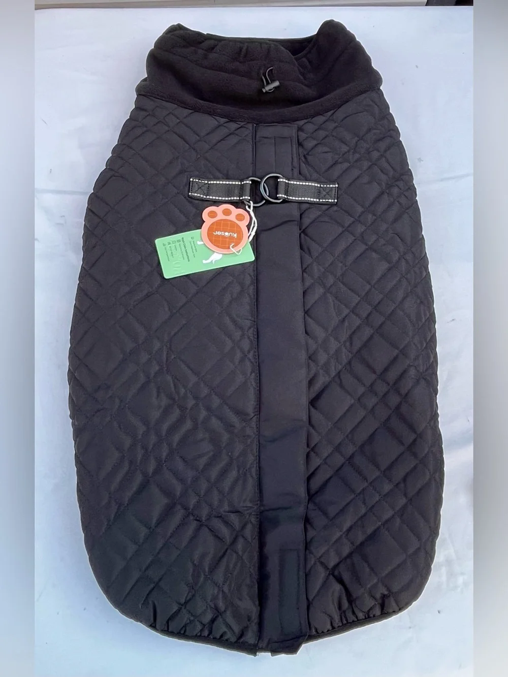 Kuoser Waterproof Dog Coat, Warm Reversible Dog Jacket with Leash Hole Soft Cozy